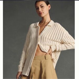 Rag & Bone Cream Open-Knit Cardigan NEW
